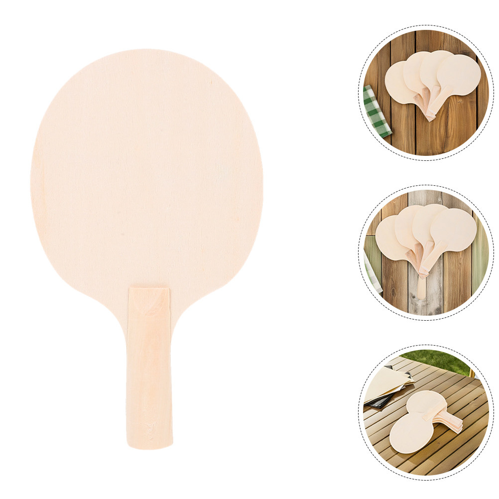 Table Tennis Paddle - 4組の卓球パドルブランク 木製 無塗装 DIYラケットベース 軽量 ペイント用