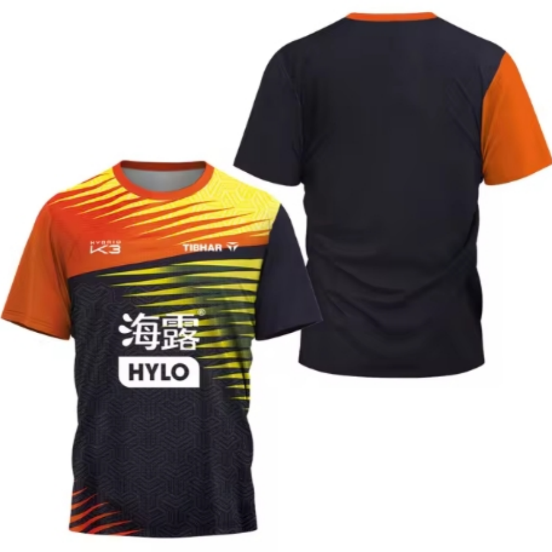 Table Tennis Jersey Butterfly - メンズ卓球Tシャツ,半袖,通気性,速乾性,三角形の断片,バドミントン,テニス,夏,新品,2022