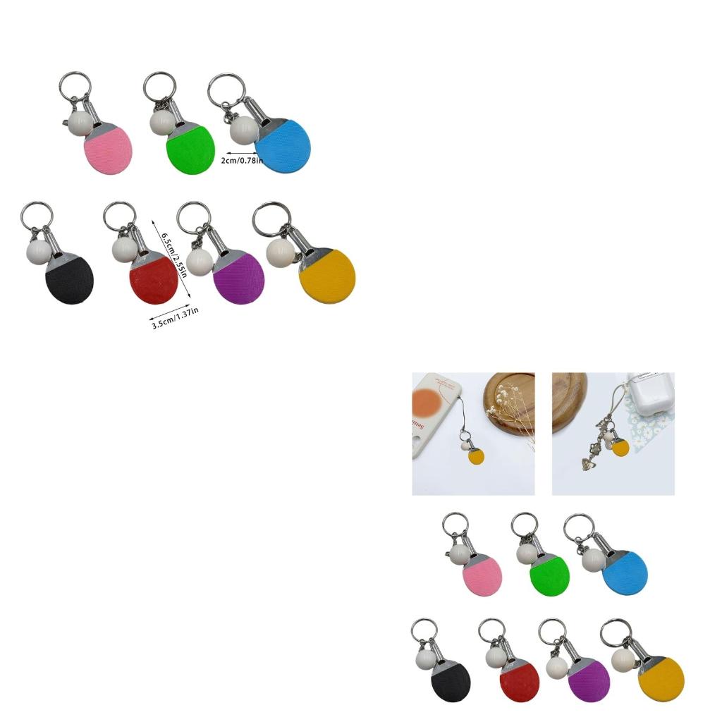 Table Tennis Keychain - Q39E かわいいスポーツミニメタル卓球キーホルダーバッグペンダント車のキーリングスポーツキーチェーンティーンエイジャーファンのための愛スポーツギフト