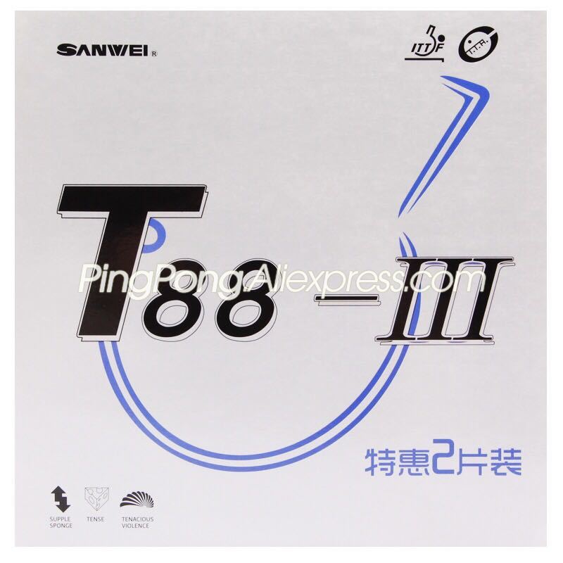 Table Tennis Vr - 卓球ゴムSANWEI-T88-3,スピンスピード制御,ループスポンジ,オリジナル