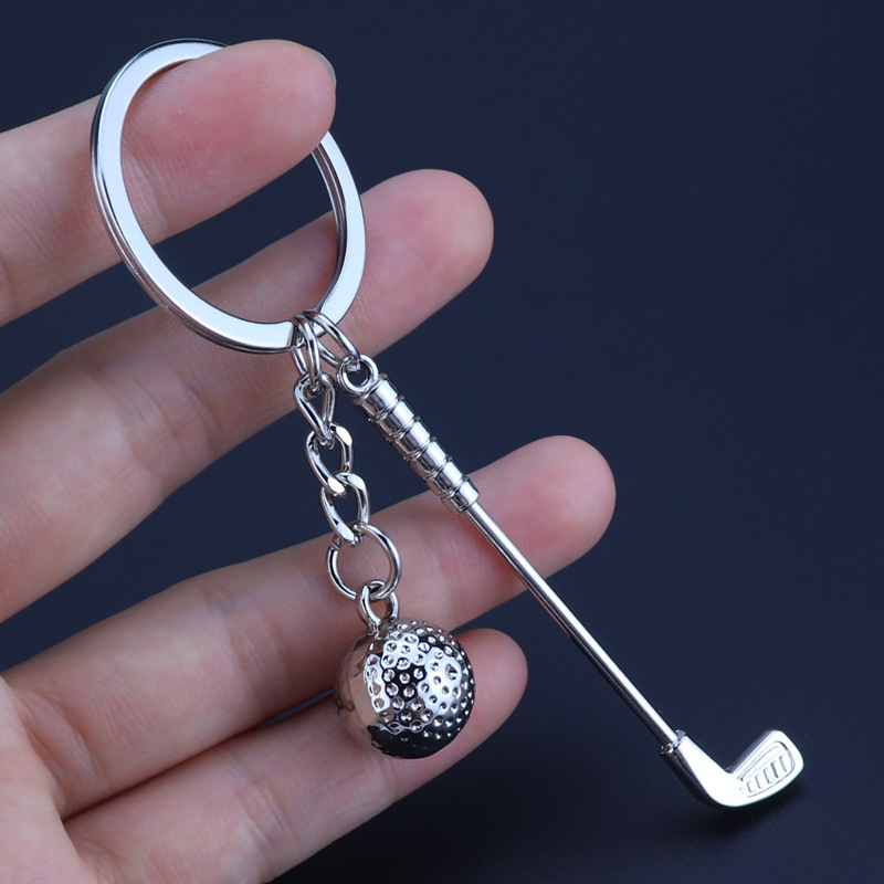 Table Tennis Keychain - メンズスポーツキーホルダー,クリエイティブなゴルフ用品,合金キーホルダー,パワーペンダント,オーナメント,クールなギフト