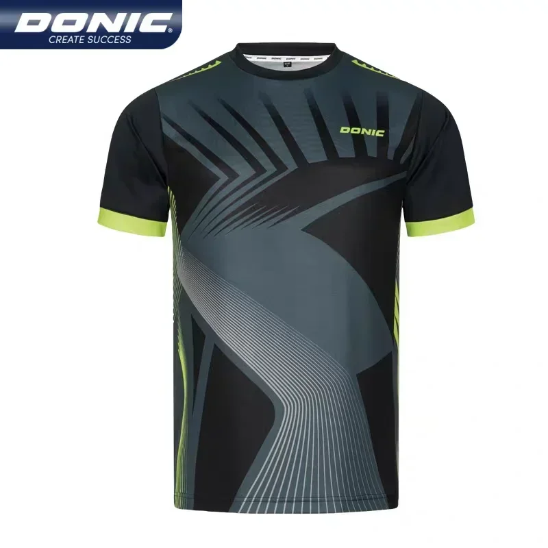 Table Tennis Jersey Butterfly - Donic 卓球 Tシャツ、男性、女性用、スポーツポロ服、速乾性テニストップス、半袖卓球スーツ