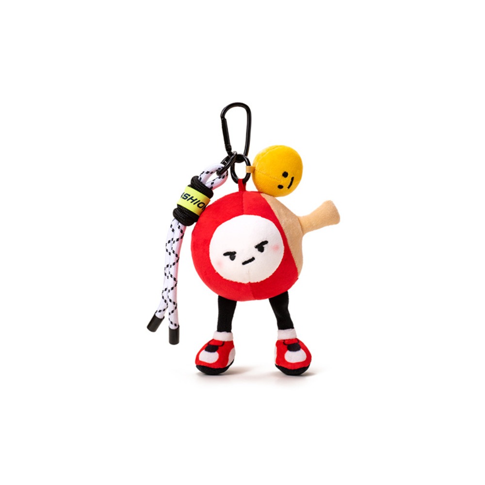 Table Tennis Keychain - PPコットン製卓球ぬいぐるみ、ふわふわコレクション卓球人形ペンダント、漫画風快適スポーツぬいぐるみキーホルダー