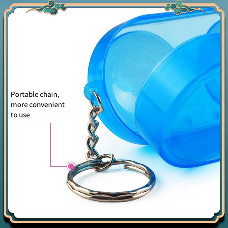 Table Tennis Keychain - 卓球コンテナ キーチェーン付き卓球ボール2個を収納可能 卓球コンテナはアスリート向けのアイテムを収納する必要があります アウトドア ブルー