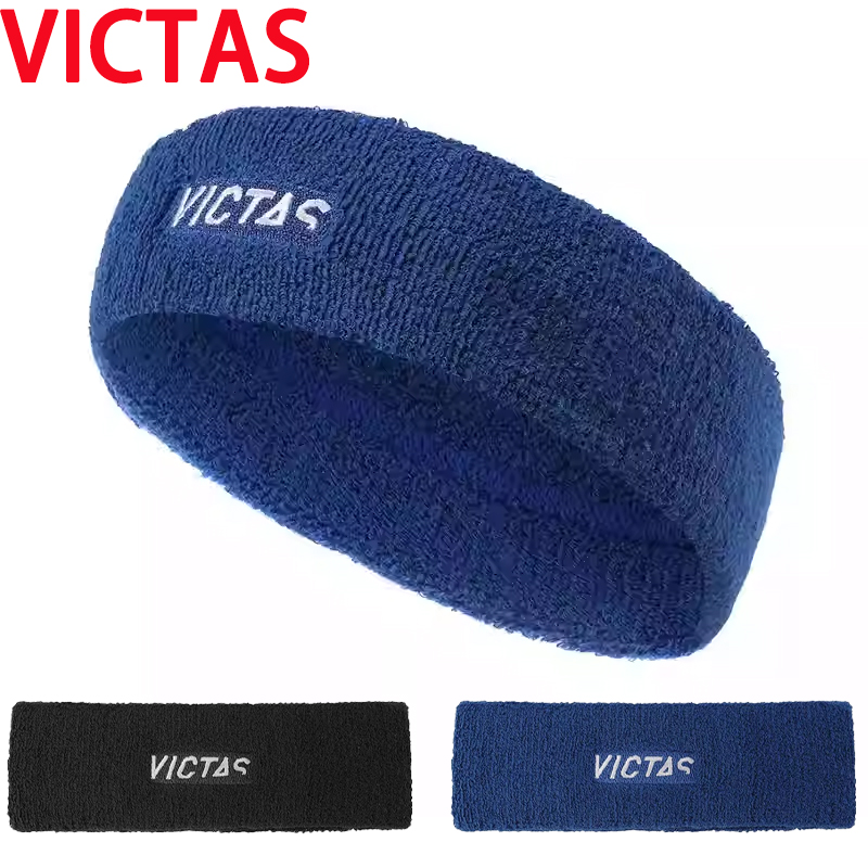 Table Tennis Logo - VICTAS スポーツヘッドウェア女性男性吸汗ヘッドバンド卓球ヘッドバンド刺繍ロゴ付きアウトドアスポーツ