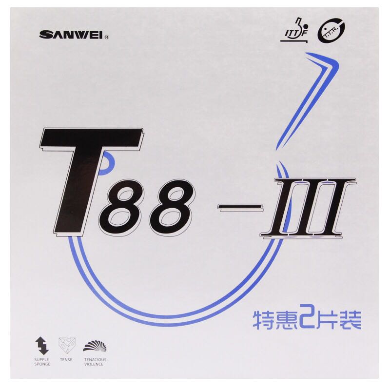 1 赤 1 黒オリジナル SANWEI T88-3 卓球ラバ - Table Tennis Spin のレビューと価格