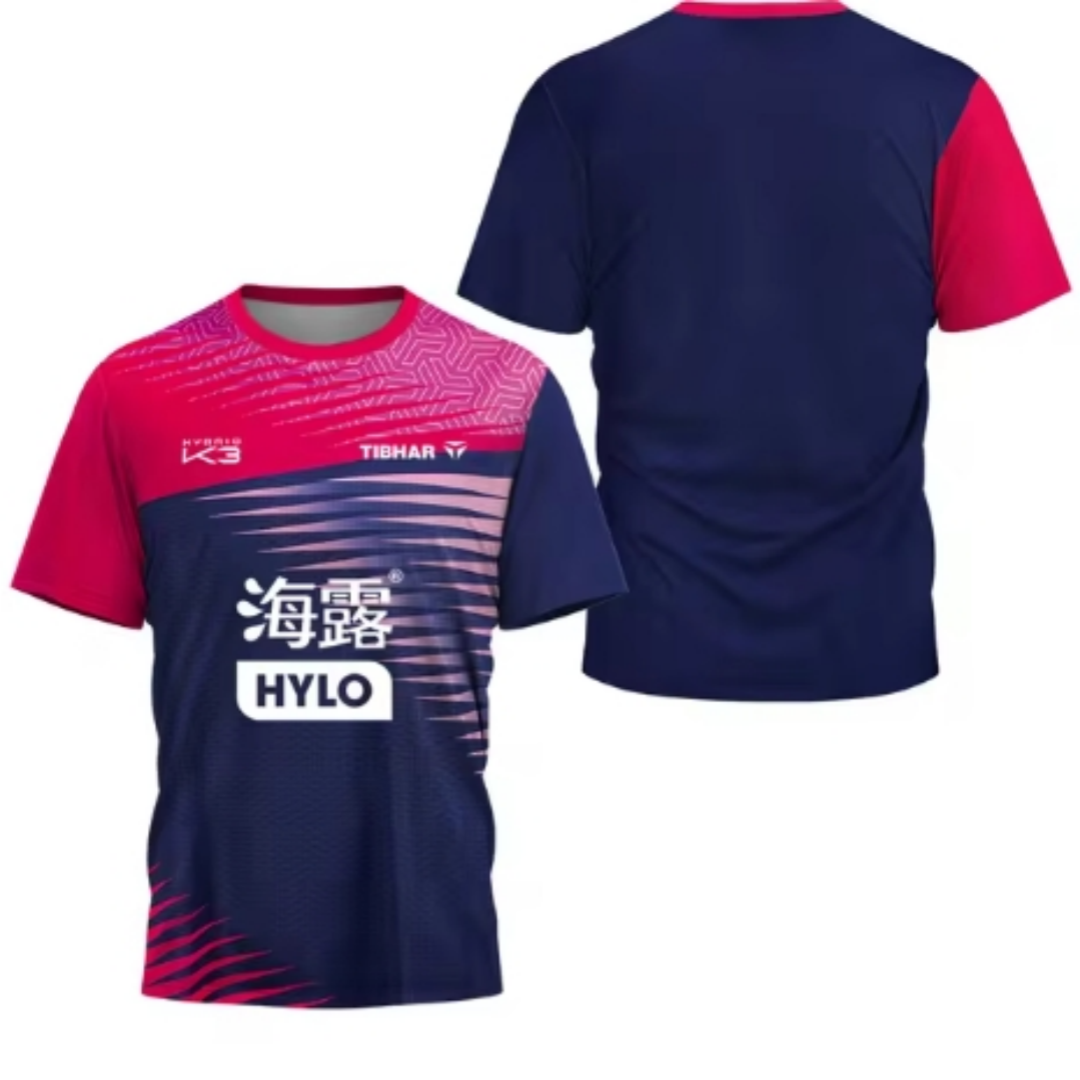 メンズ卓球Tシャツ,半袖,通気性,速乾性,三角形の断片,バド - Table Tennis Jersey Butterfly のレビューと価格