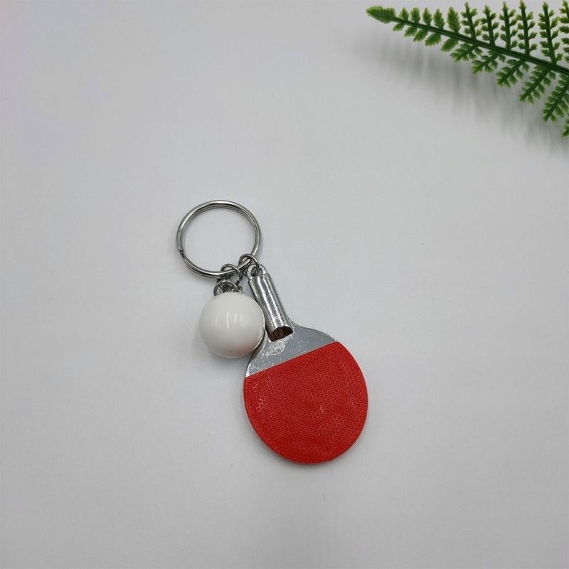 Q39E かわいいスポーツミニメタル卓球キーホルダーバッグペ - Table Tennis Keychain のレビューと価格