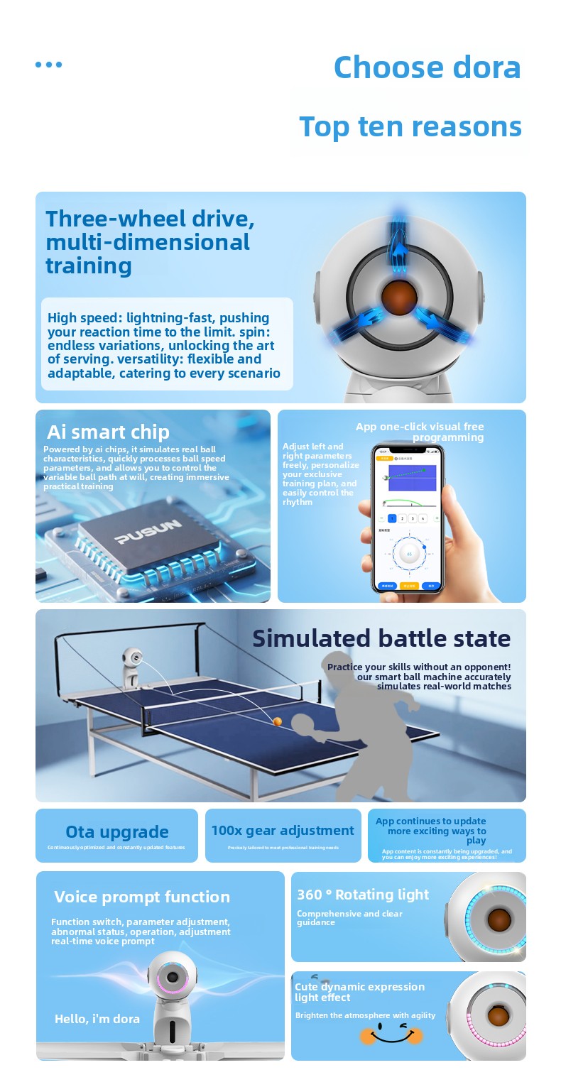 ドラ卓球サーブマシン 家庭用高校入学試験トレーナー APP制 - Table Tennis Table のレビューと価格