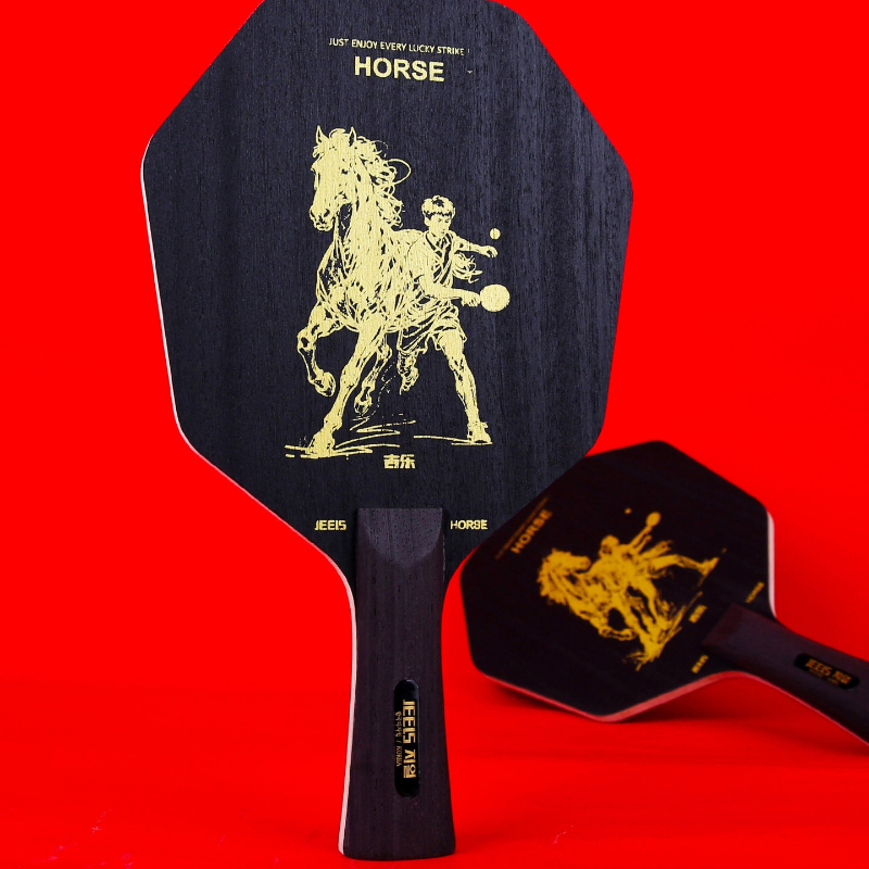 9プライ六角形卓球ブレード、7枚の木材と2枚のブルーアリレー - Table Tennis Paddle のレビューと価格