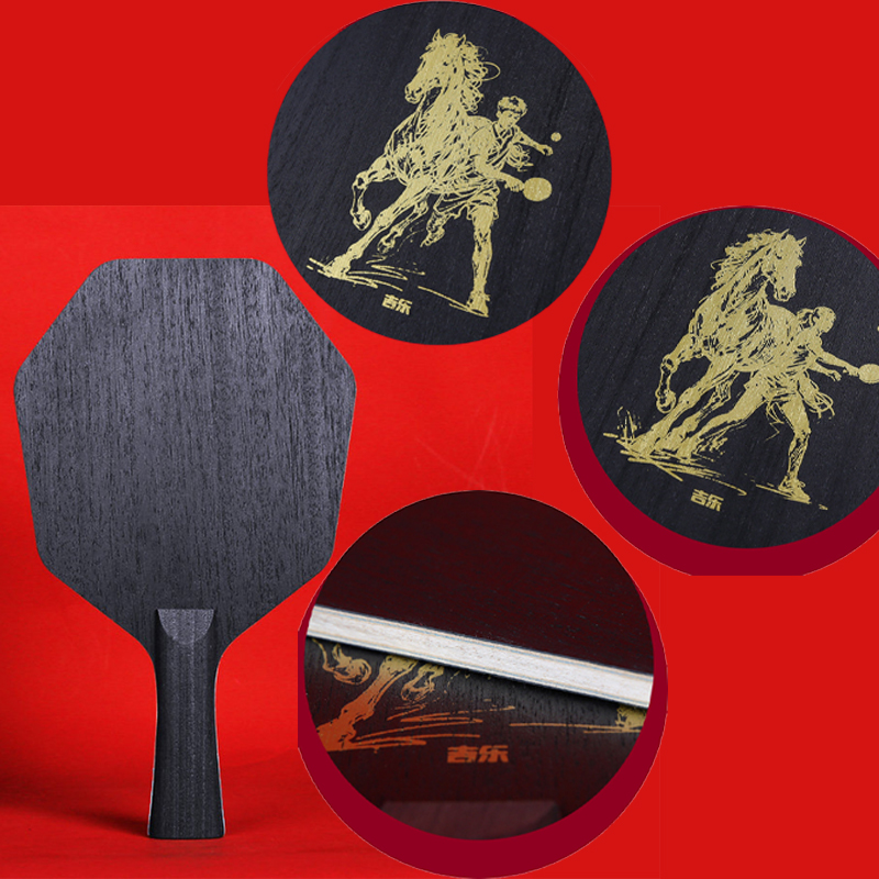 9プライ六角形卓球ブレード、7枚の木材と2枚のブルーアリレー - Table Tennis Paddle のレビューと価格