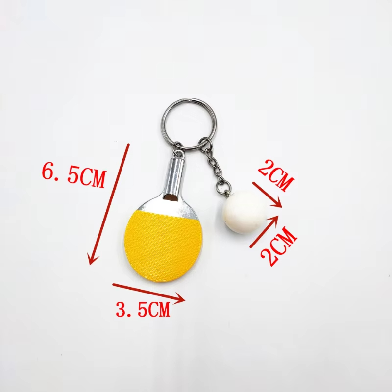 7 色かわいいピンポンラケットペンダントお土産卓球ボールキー - Table Tennis Keychain のレビューと価格