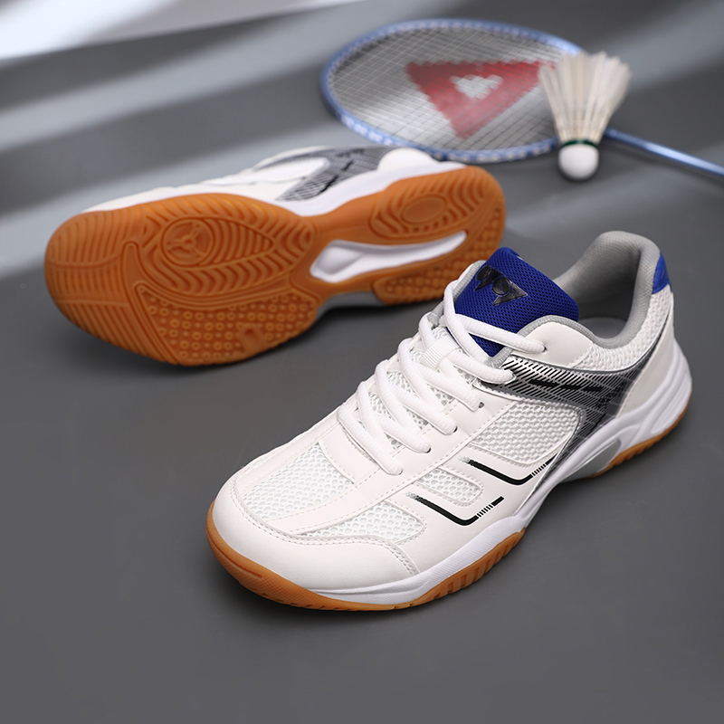 新しいバドミントンシューズ男性女性抗ねじれクッション男性のス - Table Tennis Court のレビューと価格