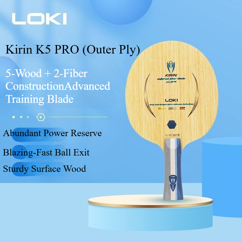 LOKI キリン K5 PRO 卓球ラケット 5枚合板 2枚 - Table Tennis Paddle のレビューと価格