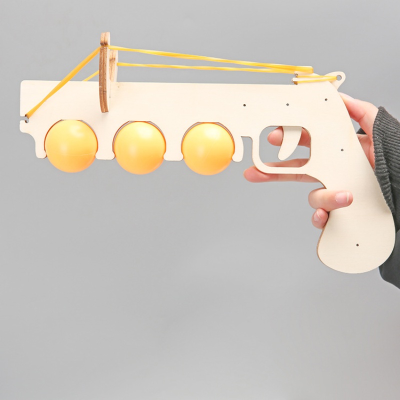 DIY木製3Dパズル卓球弾性モデル科学キット - 親子インタ - Table Tennis Gun のレビューと価格