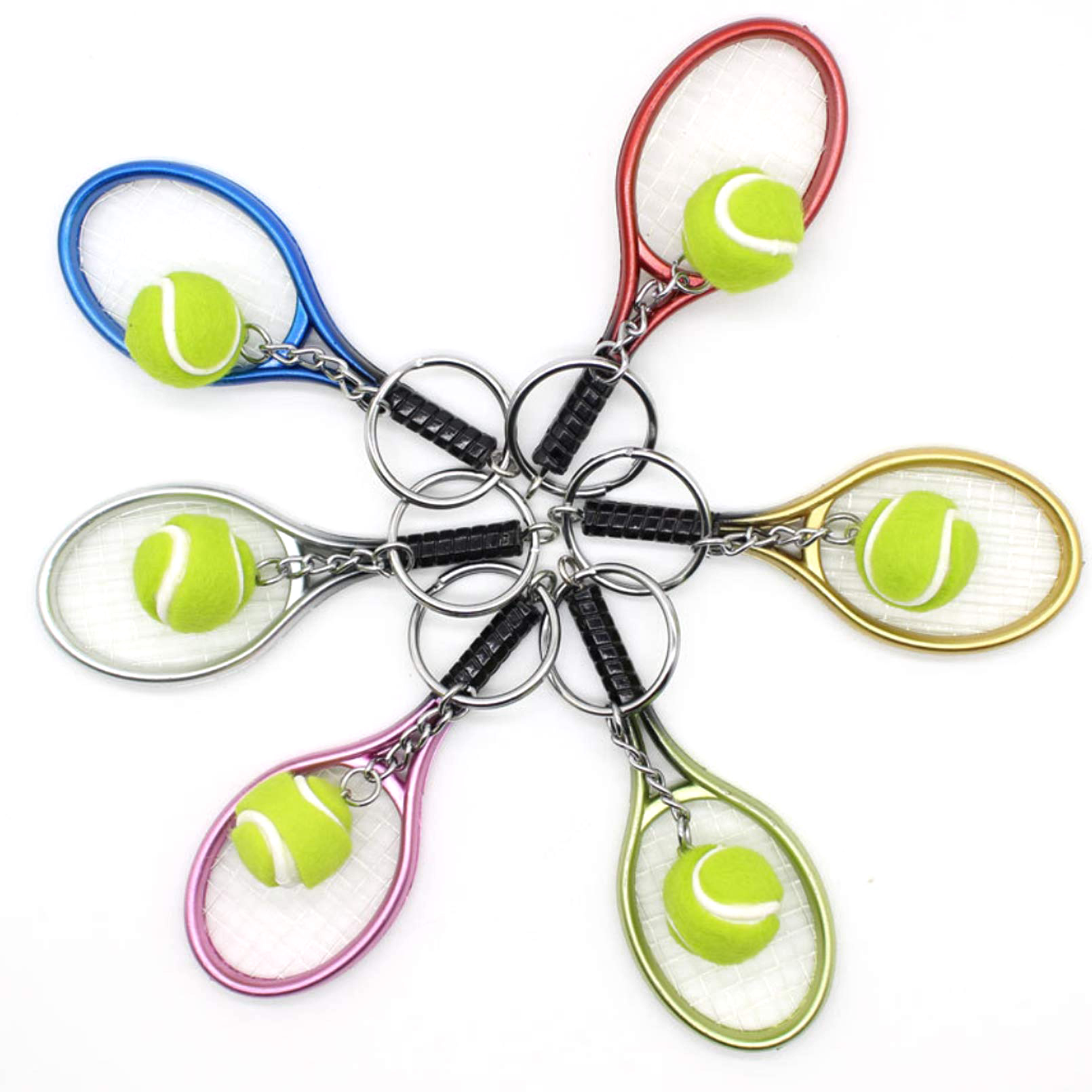 6 個テニス卓球ピンポンラケットバットスポーツキーホルダーノ - Table Tennis Keychain のレビューと価格