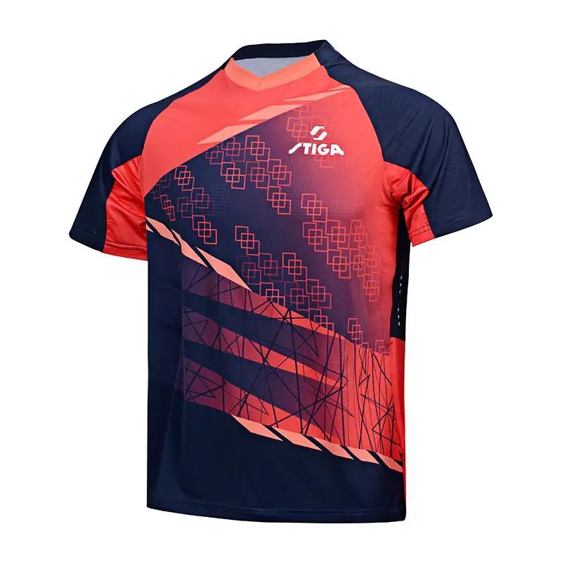 スティガ-男性と女性のための半袖卓球スポーツトップ,通気性の - Table Tennis Jersey Butterfly のレビューと価格