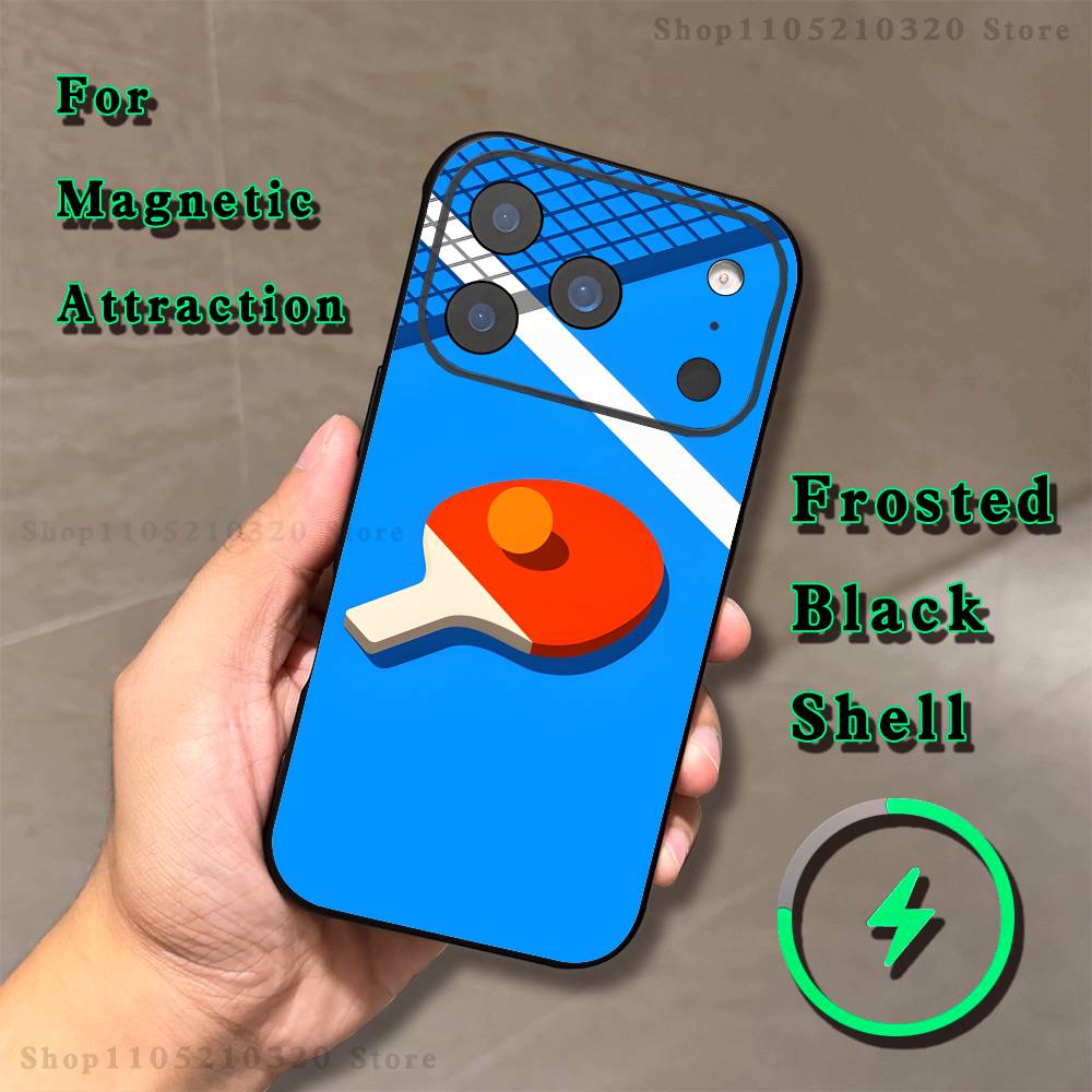 卓球ラケット型iPhoneケース iPhone 17,16, - Table Tennis Logo のレビューと価格
