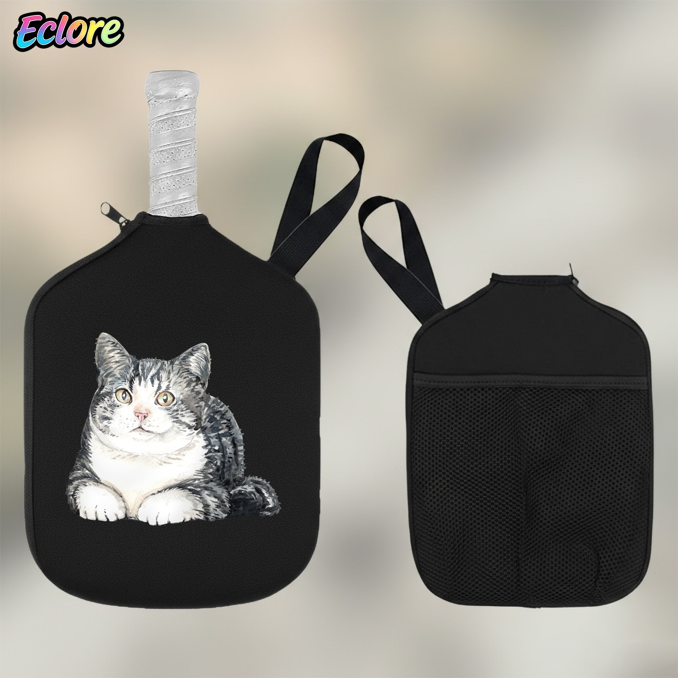 かわいい水彩猫ピックルボールパドルカバー耐久性のあるプロテク - Table Tennis Paddle のレビューと価格