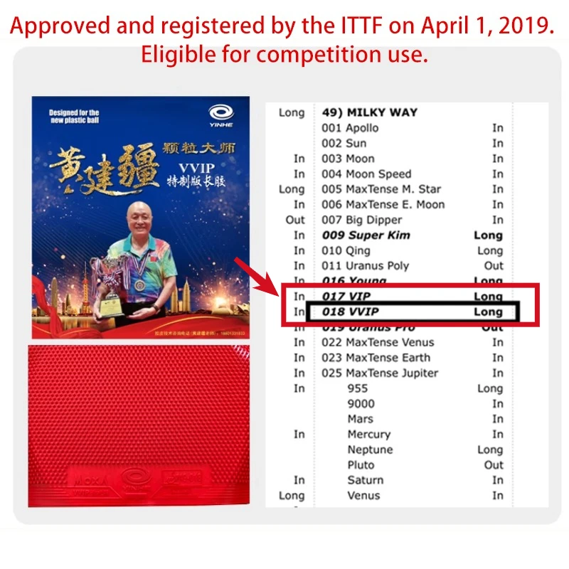 YINHE Huang Jianjiang VIP VVIP - Table Tennis Grip のレビューと価格