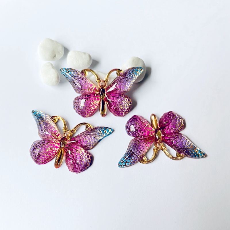 10 個新しい 38*22 ミリメートル蝶平面アクセサリーソ - Butterfly Rubber Sheet のレビューと価格