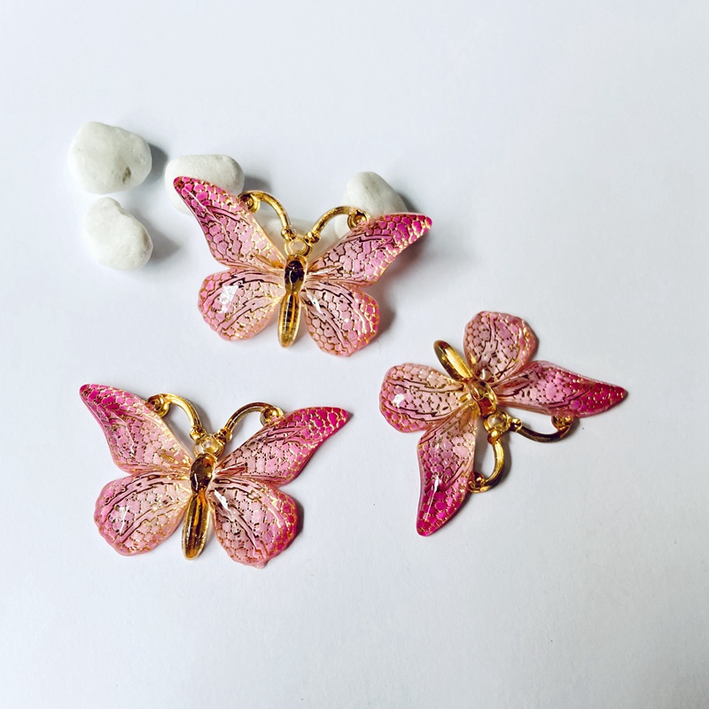 10 個新しい 38*22 ミリメートル蝶平面アクセサリーソ - Butterfly Rubber Sheet のレビューと価格