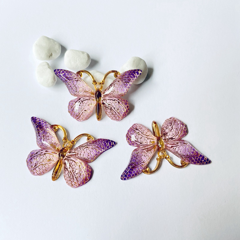 10 個新しい 38*22 ミリメートル蝶平面アクセサリーソ - Butterfly Rubber Sheet のレビューと価格