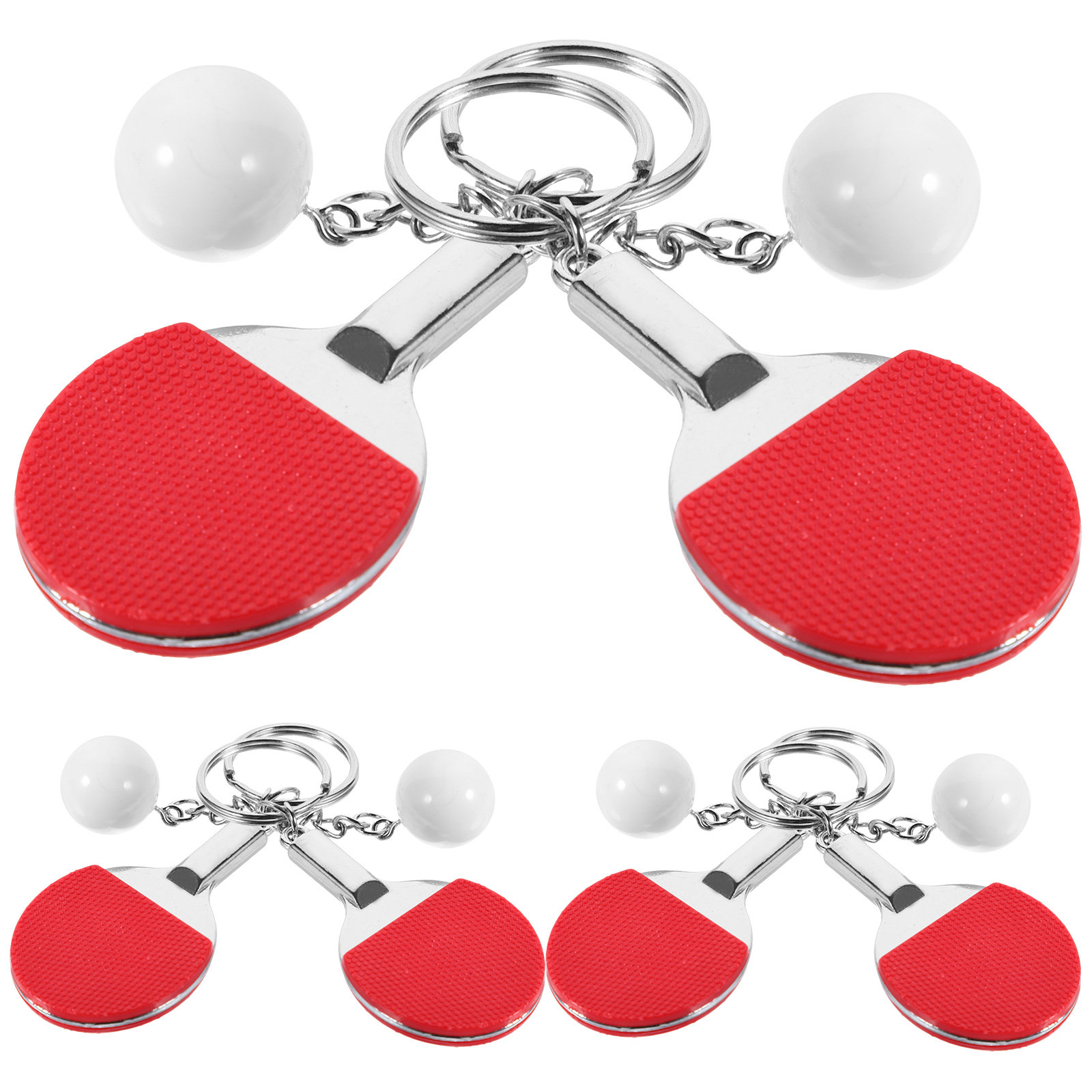 6 個卓球ボールキーホルダークリエイティブスポーツキーホルダ - Table Tennis Keychain のレビューと価格