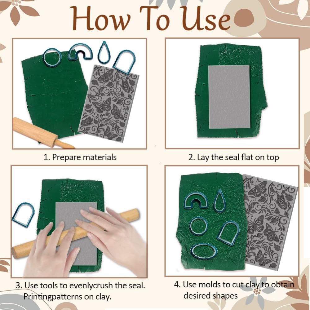 4 枚のレーザー加工可能なゴムスタンプ彫刻機 DIY クラフ - Butterfly Rubber Sheet のレビューと価格