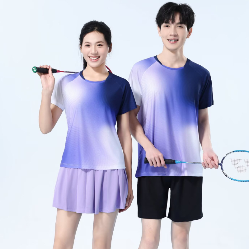 男性用速乾バドミントンシャツ通気性卓球Tシャツ軽量スポーツジ - Table Tennis Logo のレビューと価格